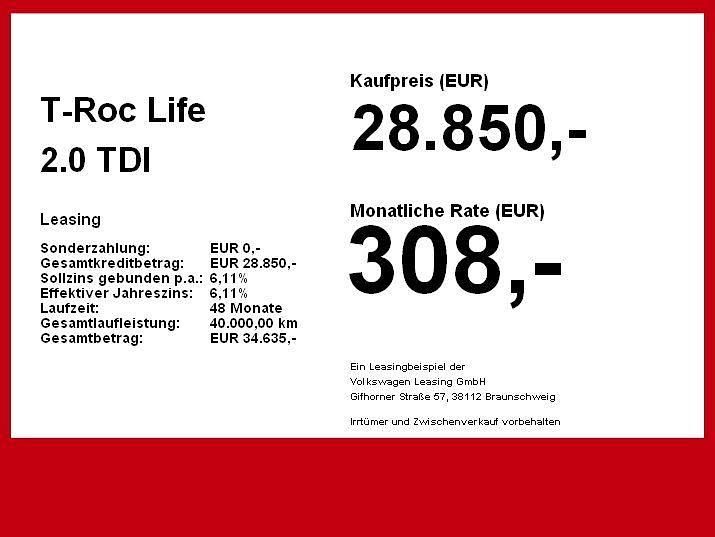 Gebraucht VW T-Roc Life 150 PS (110 kW) 2025 Weiß SUV