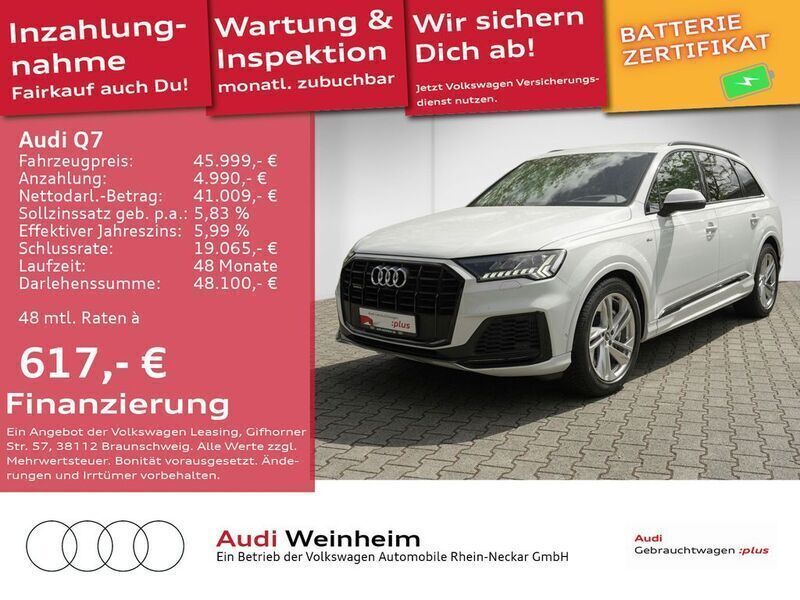 Weiß Gebraucht 2020 Audi Q7 S-Line SUV | 45.999 € (Superpreis) - Bild 1/2