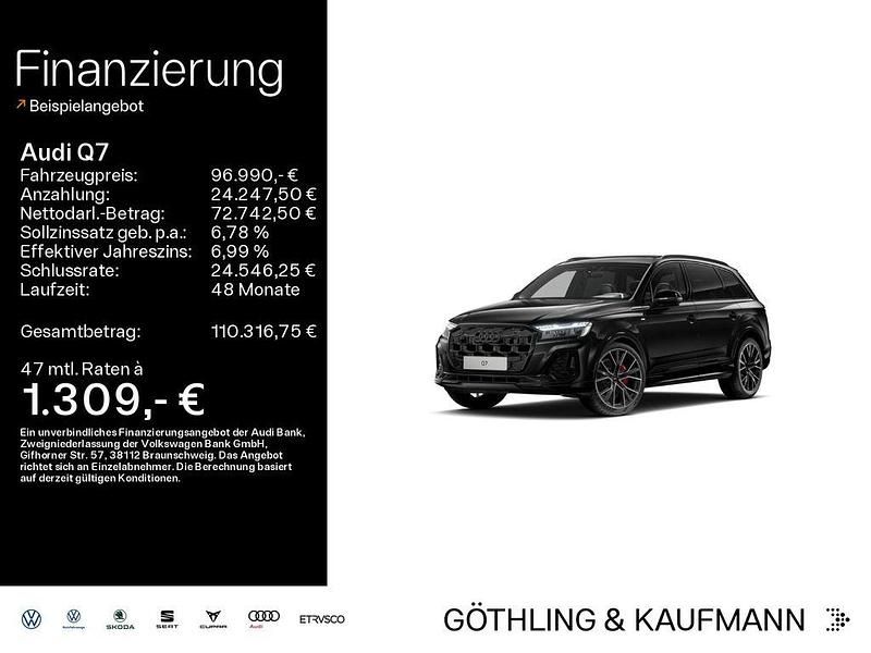 Mythosschwarz metallic Gebraucht 2025 Audi Q7 S-Line SUV | 96.990 € (Fairer Preis) - Bild 1/3