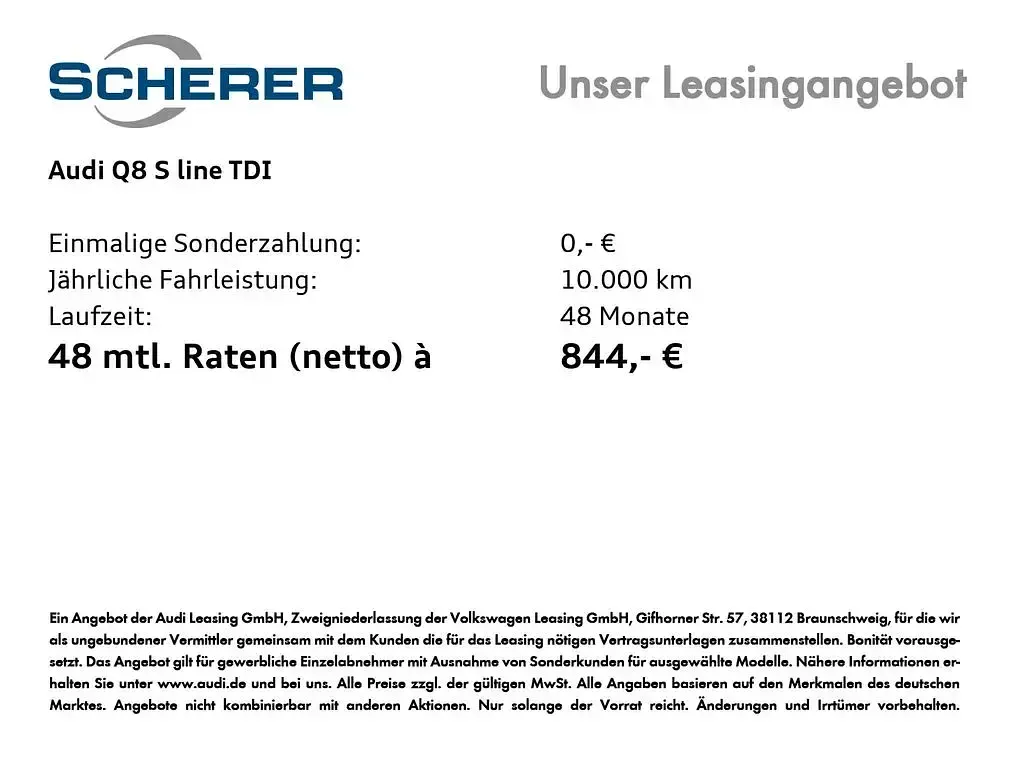 Neu Audi Q8 Business 286 PS (210 kW) 2026 Rot SUV