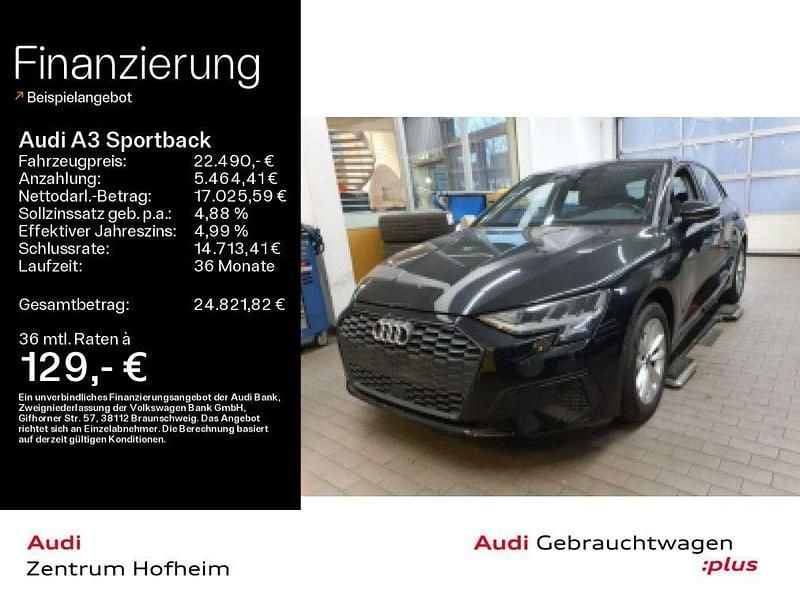 Mythosschwarz metallic Gebraucht 2023 Audi A3 Basis Limousine | 22.490 € (Guter Preis) - Bild 1/4