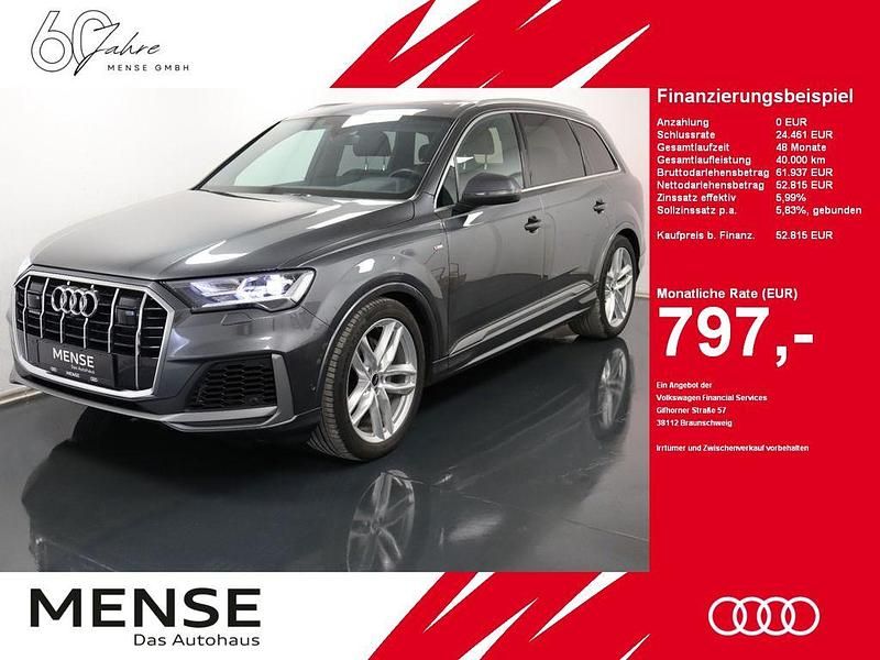 Daytonagrau perleffekt Gebraucht 2022 Audi Q7 S-Line SUV | 52.815 € (Superpreis) - Bild 1/4