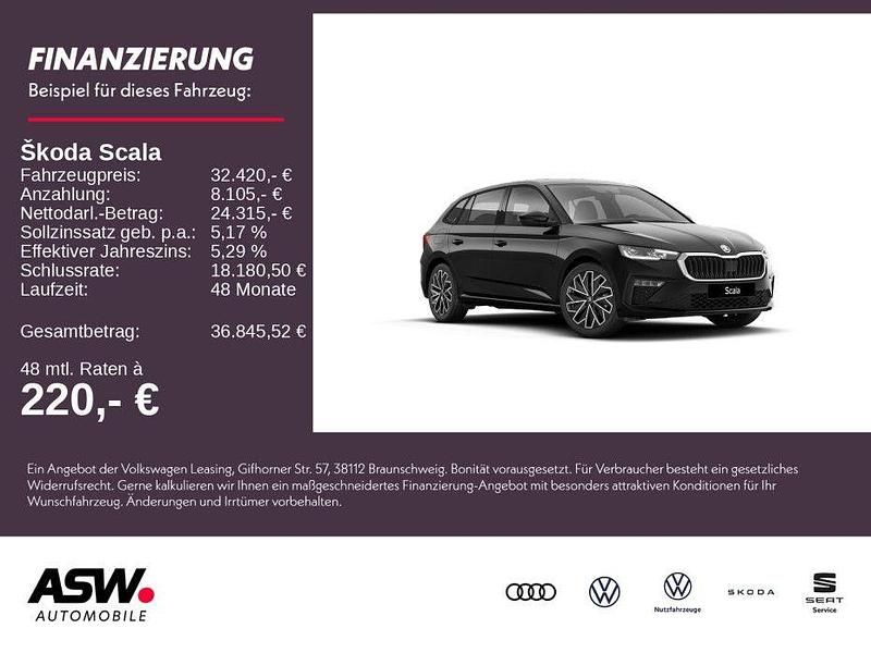 Schwarz Neu 2025 Skoda Scala Tour Kleinwagen | 32.420 € - Bild 1/4