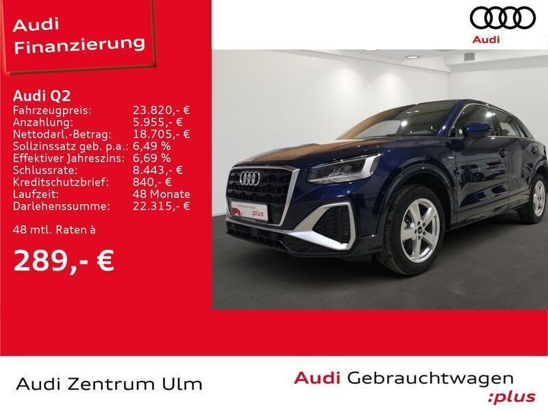 Navarrablau metallic Gebraucht 2023 Audi Q2 S-Line SUV | 27.980 € (Fairer Preis) - Bild 1/4