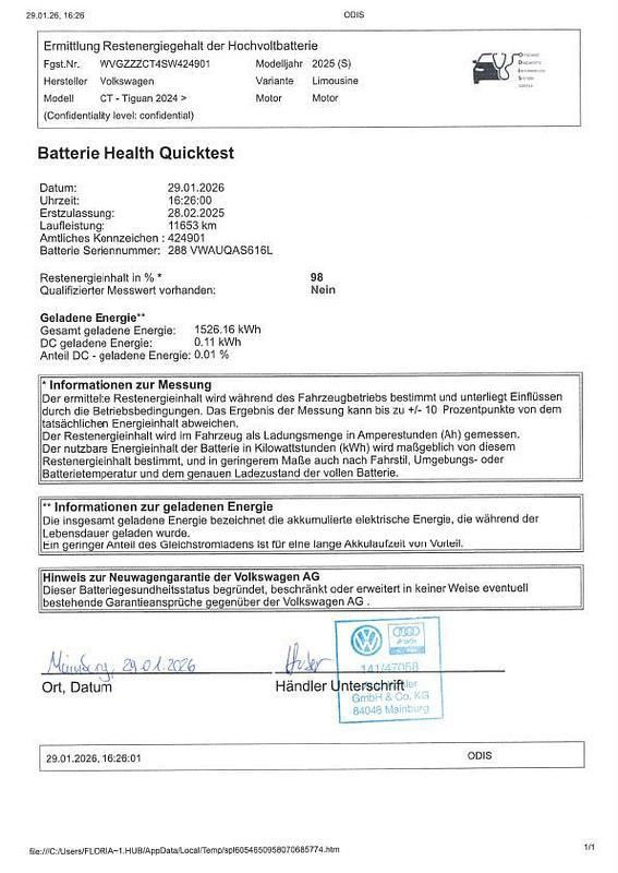 Gebraucht VW Tiguan Elegance 204 PS (150 kW) 2025 Nightshade blue SUV