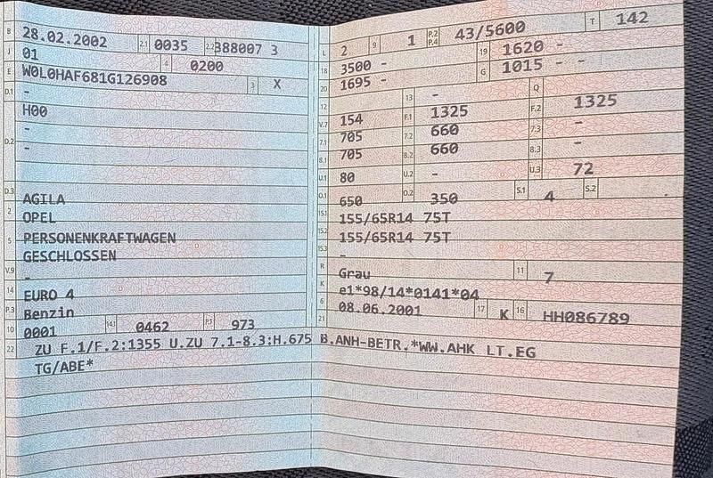 Gebraucht Opel Agila 2002 Grau Van / Kleinbus