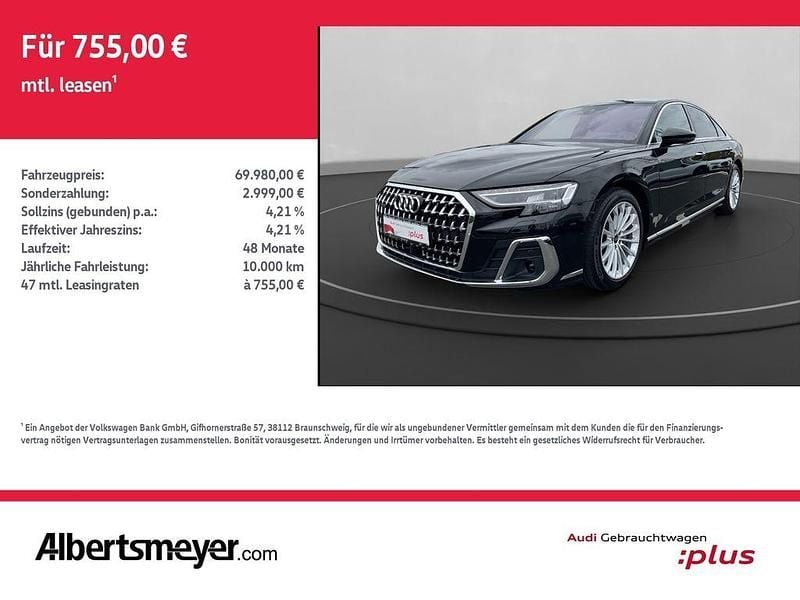 Schwarz Gebraucht 2024 Audi A8 Ambiente Limousine | 69.980 € (Guter Preis) - Bild 1/4
