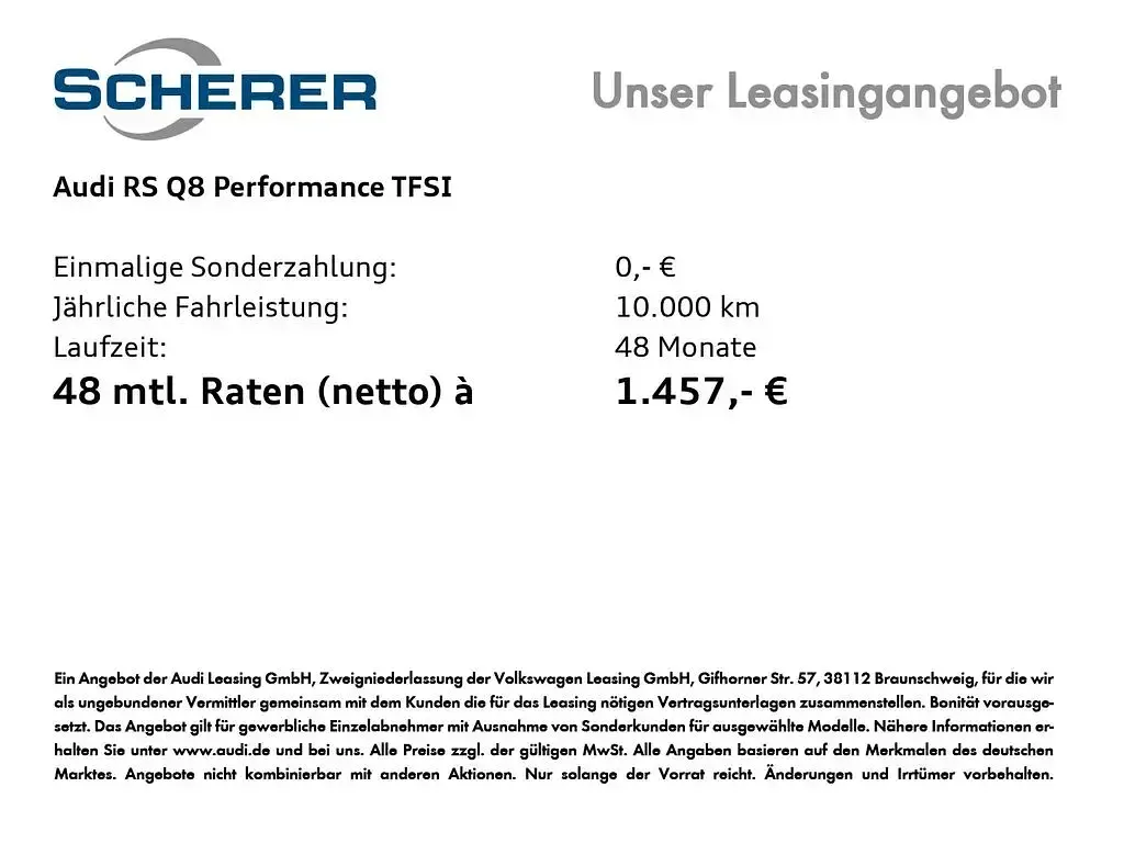 Ny Audi RS Q8 Performance 641 HK (471 kW) 2026 Blå SUV