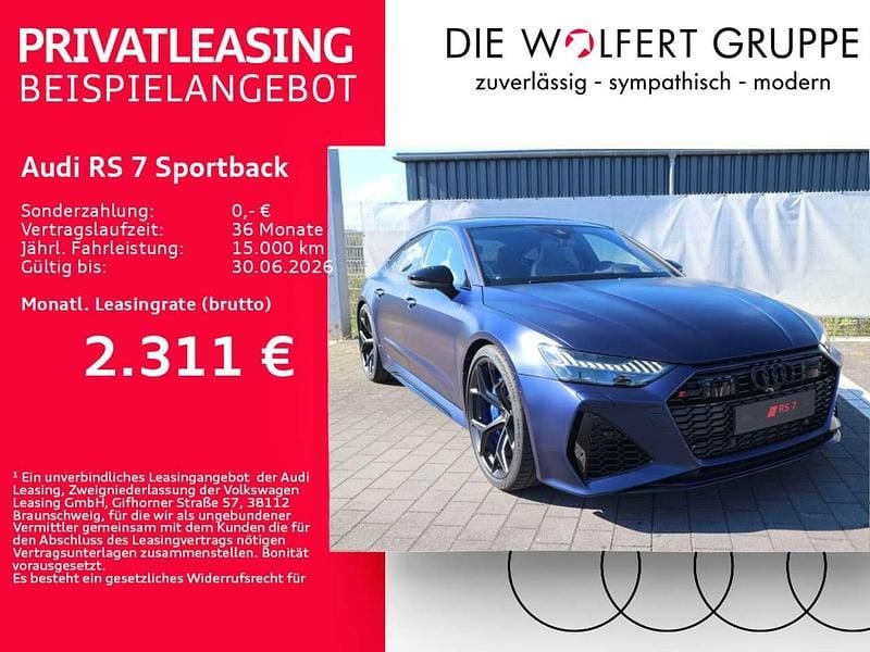 Neu Audi RS7 Performance 630 PS (463 kW) 2025 Navarrablau matteffektlack aud Kleinwagen