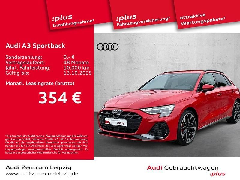 Rot Gebraucht 2024 Audi A3 Sportback S-Line Limousine | 39.990 € (Fairer Preis) - Bild 1/3