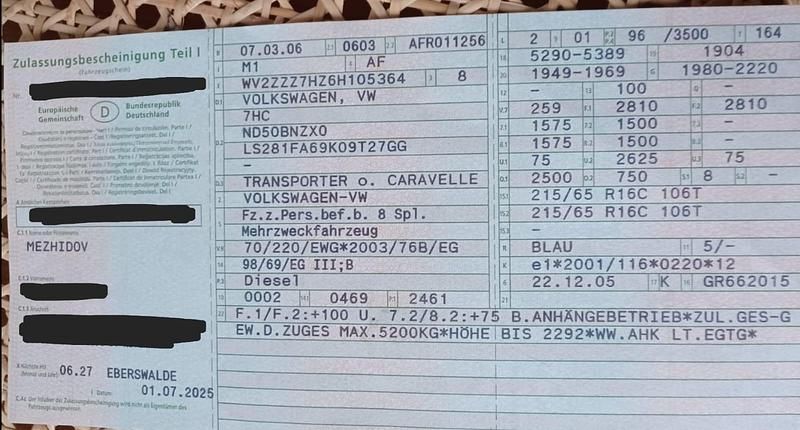 Gebraucht VW T5 131 PS (96 kW) 2006 Blau Van