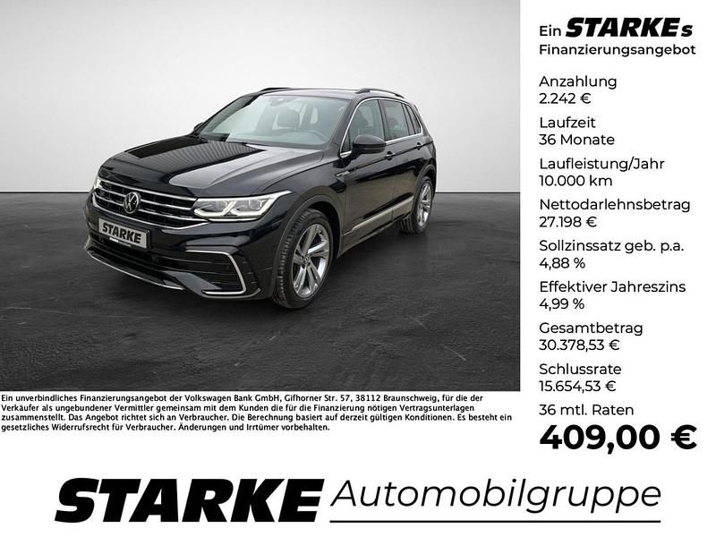 Gebraucht VW Tiguan R-line 150 PS (110 kW) 2022 Schwarz (deep black perleffekt) SUV