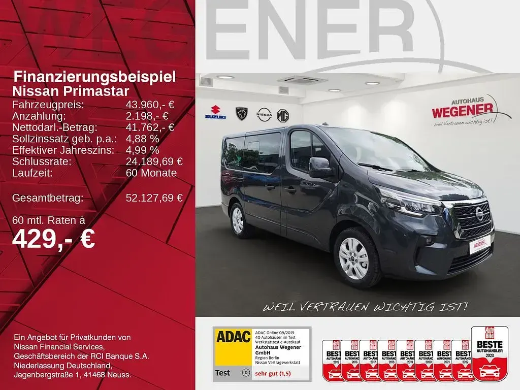 Neu Nissan Primastar Tekna 170 PS (125 kW) 2026 Comete grey Van / Kleinbus