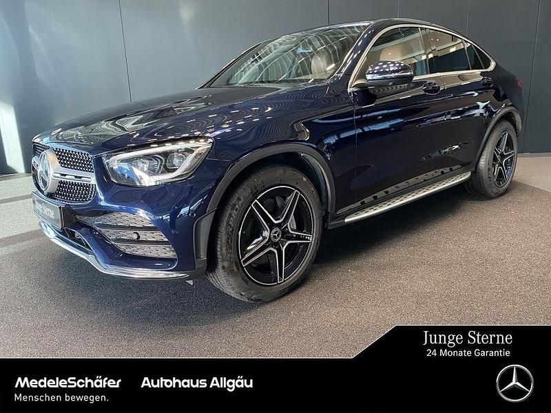 Blau Gebraucht 2021 Mercedes GLC400d AMG Coupé | 46.940 € (Fairer Preis) - Bild 1/4