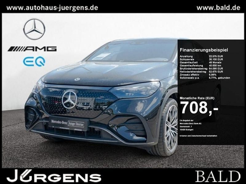 Schwarz obsidianschwarz metallic Gebraucht 2024 Mercedes EQE500 AMG SUV | 79.840 € - Bild 1/4