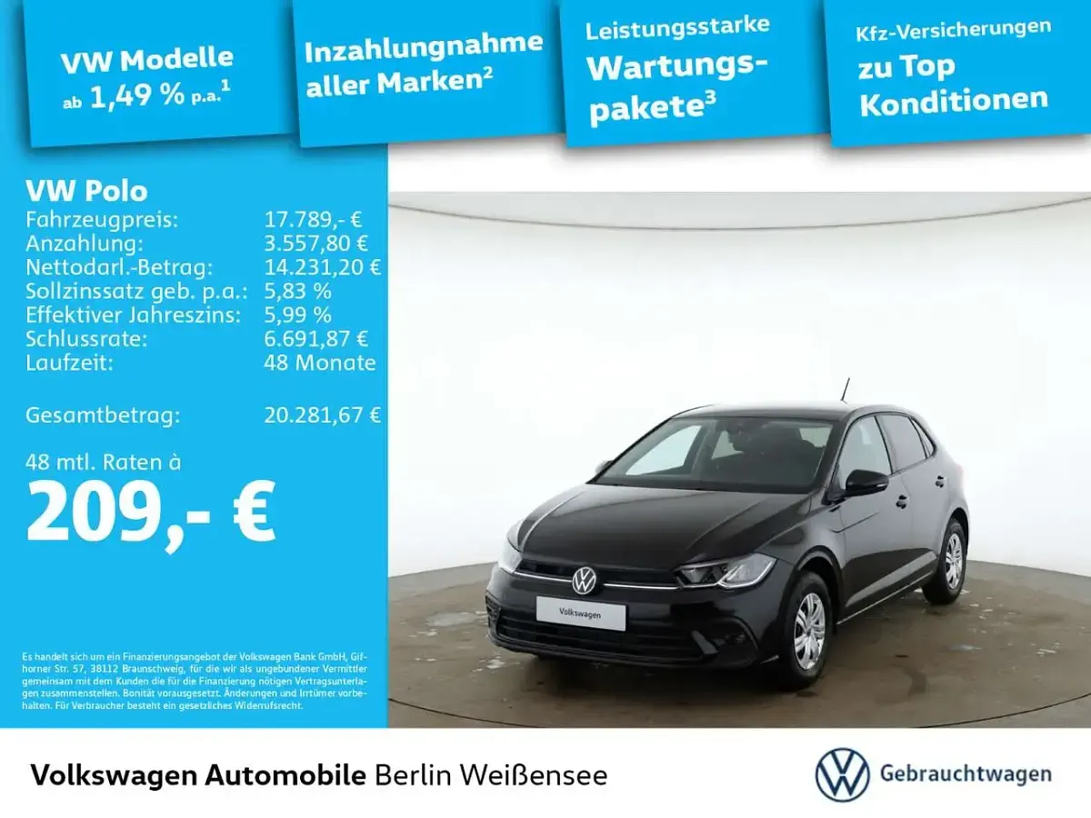 Neu VW Polo 80 PS (58 kW) 2026 Deep black perleffekt Kleinwagen