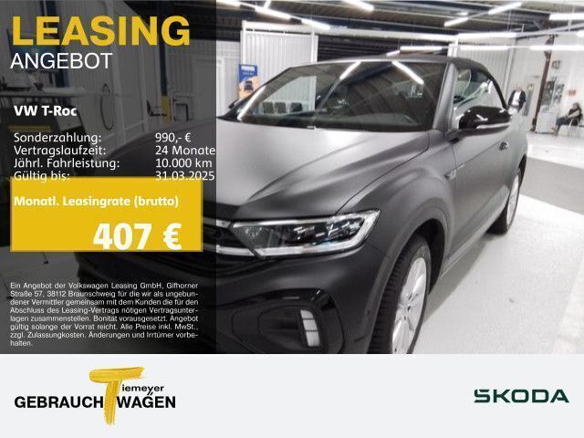 Schwarz Gebraucht 2024 VW T-Roc Cabriolet R-line Edition Cabrio | 39.870 € (Teuer) - Bild 1/1