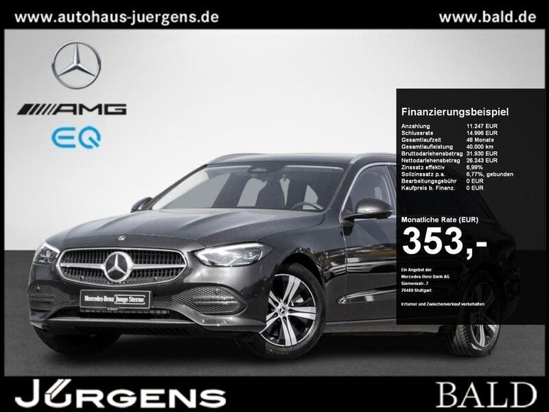 Metalliclack graphitgrau Gebraucht 2024 Mercedes C200 Avantgarde Kombi | 37.490 € (Guter Preis) - Bild 1/4