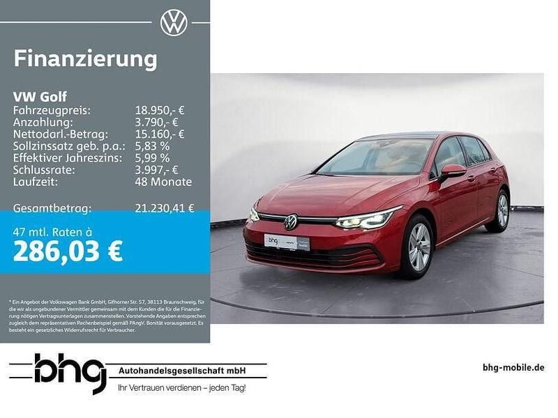 Gebraucht VW Golf VII Life 150 PS (110 kW) 2021 Rot Limousine