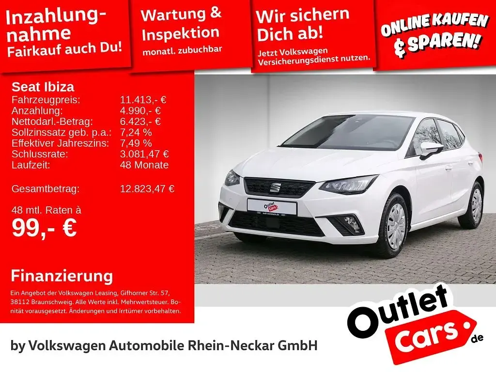 Second-hand Seat Ibiza Reference 80 CP (58 kW) 2022 Alb Hatchback