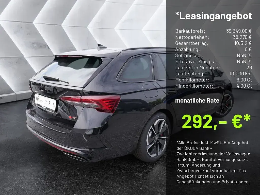 Neu Skoda Octavia RS 265 PS (194 kW) 2026 Schwarz Limousine