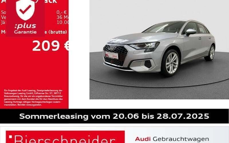 Silber Gebraucht 2024 Audi A3 Sportback Advanced Limousine | 26.850 € (Guter Preis) - Bild 1/4