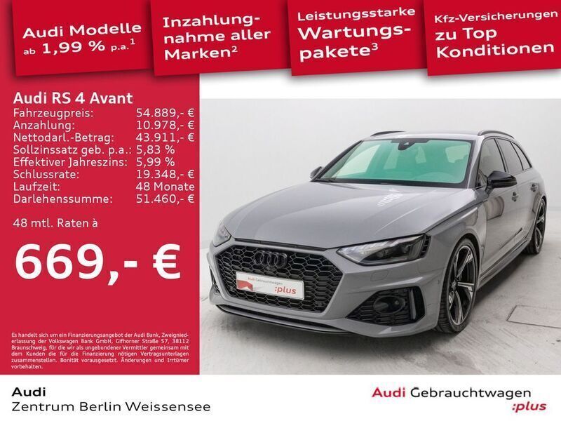 Nardograu Gebraucht 2020 Audi RS4 Ambiente Kombi | 58.889 € (Fairer Preis) - Bild 1/4
