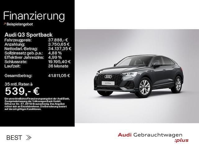 Daytonagrau perleffekt Gebraucht 2022 Audi Q3 Sportback S-Line SUV | 37.888 € (Etwas zu teuer) - Bild 1/3