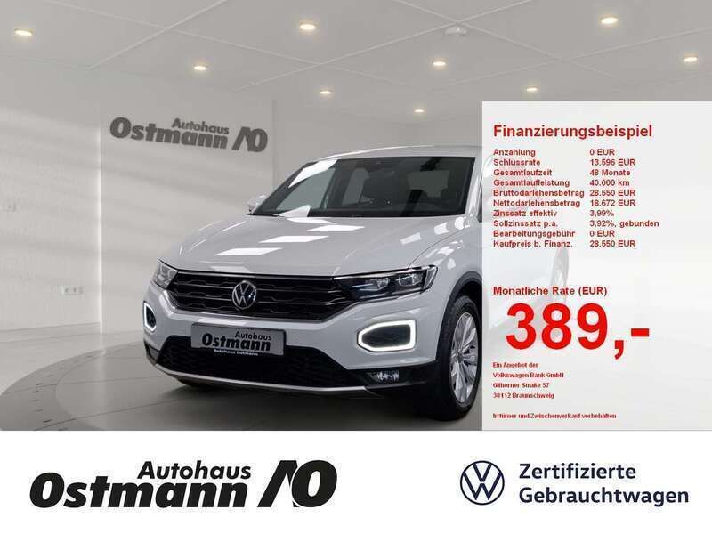 Pure white Gebraucht 2021 VW T-Roc Sport SUV | 27.770 € (Etwas zu teuer) - Bild 1/4