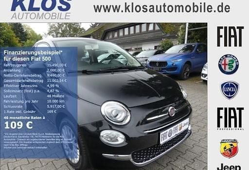 Gebraucht Fiat 500 Lounge 69 PS (50 kW) 2019 Schwarz Limousine