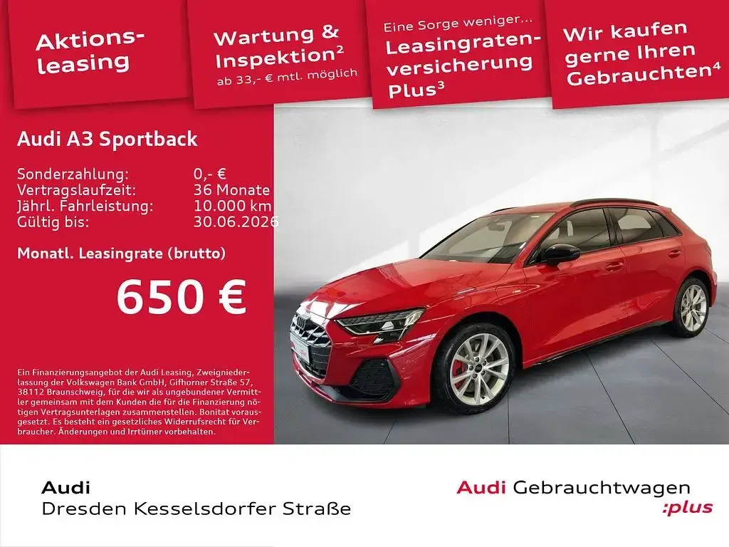 Gebraucht Audi A3 S-Line 272 PS (200 kW) 2025 Progressivrot metallic Limousine