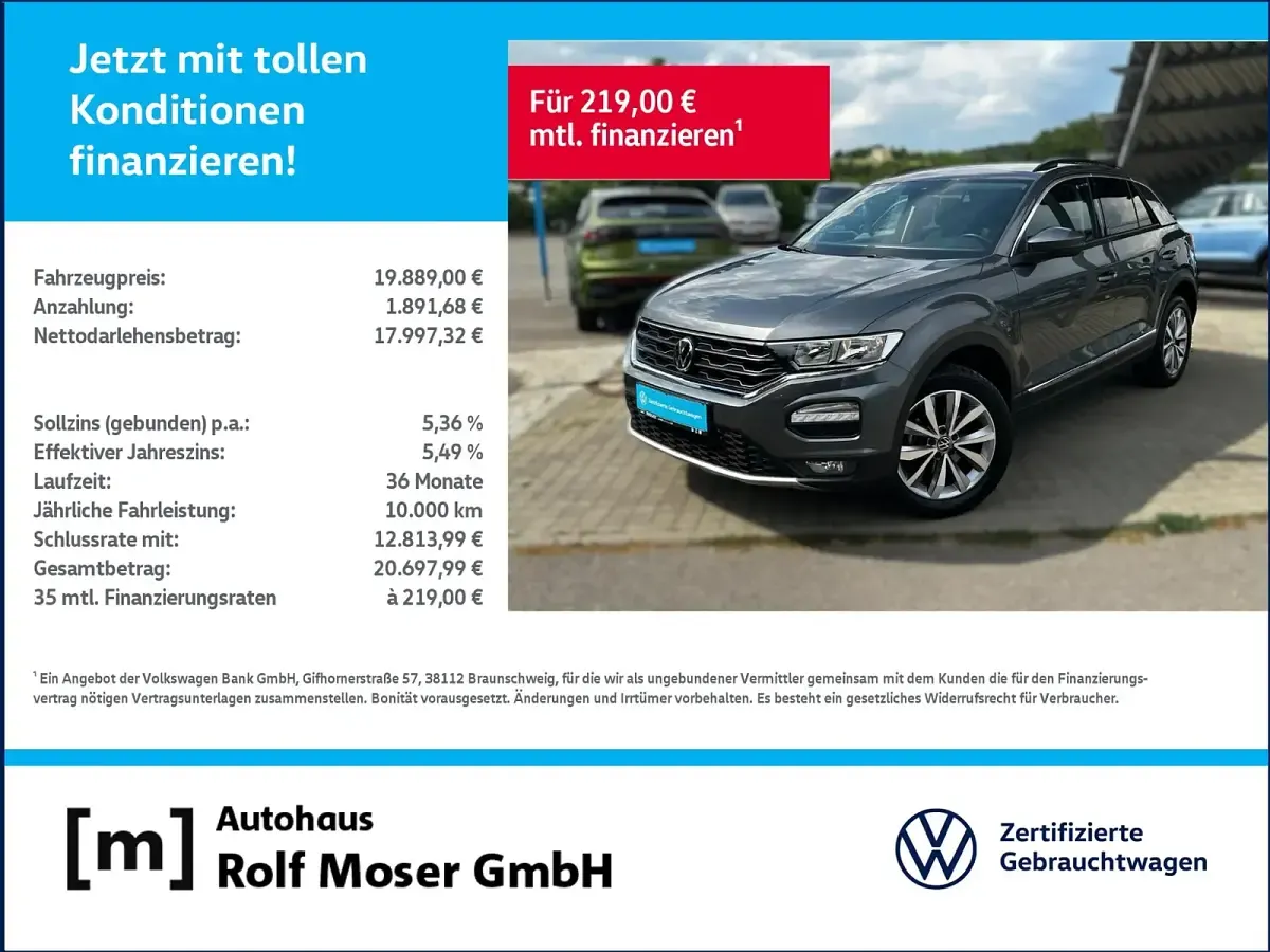 Gebraucht VW T-Roc Style 150 PS (110 kW) 2020 SUV
