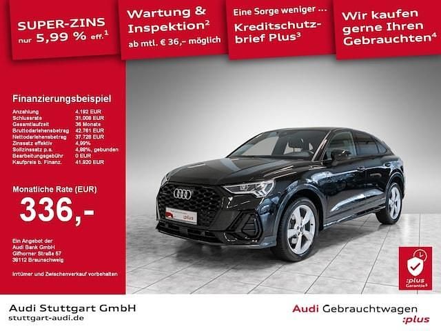 Mythosschwarz metallic Gebraucht 2024 Audi Q3 Sportback S-Line SUV | 47.920 € (Etwas zu teuer) - Bild 1/1