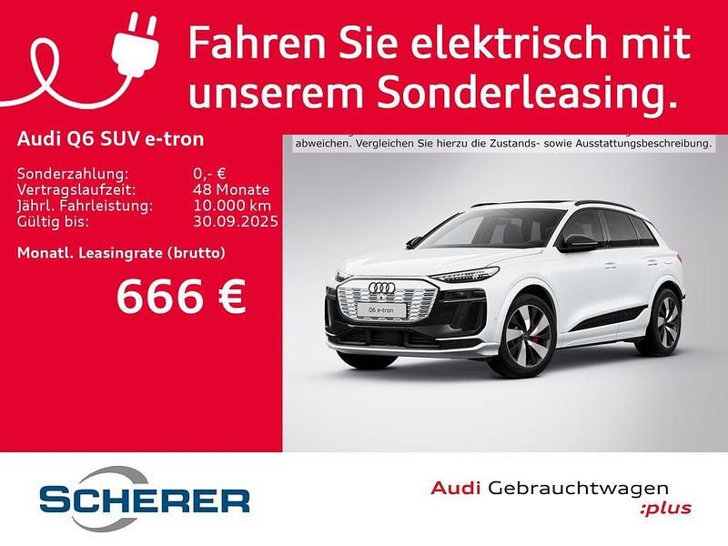 Gletscherweiß metallic (metallic) Gebraucht 2024 Audi Q6 e-tron Advanced SUV | 71.890 € (Fairer Preis) - Bild 1/4