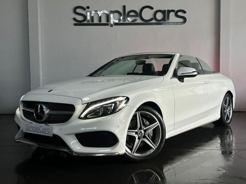 Weiß Gebraucht 2017 Mercedes C200 AMG line Cabrio | 24.980 € (Fairer Preis) - Bild 1/4