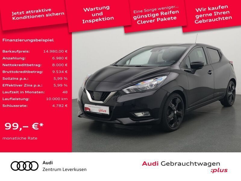 Schwarz Gebraucht 2022 Nissan Micra Kleinwagen | 18.480 € (Teuer) - Bild 1/4