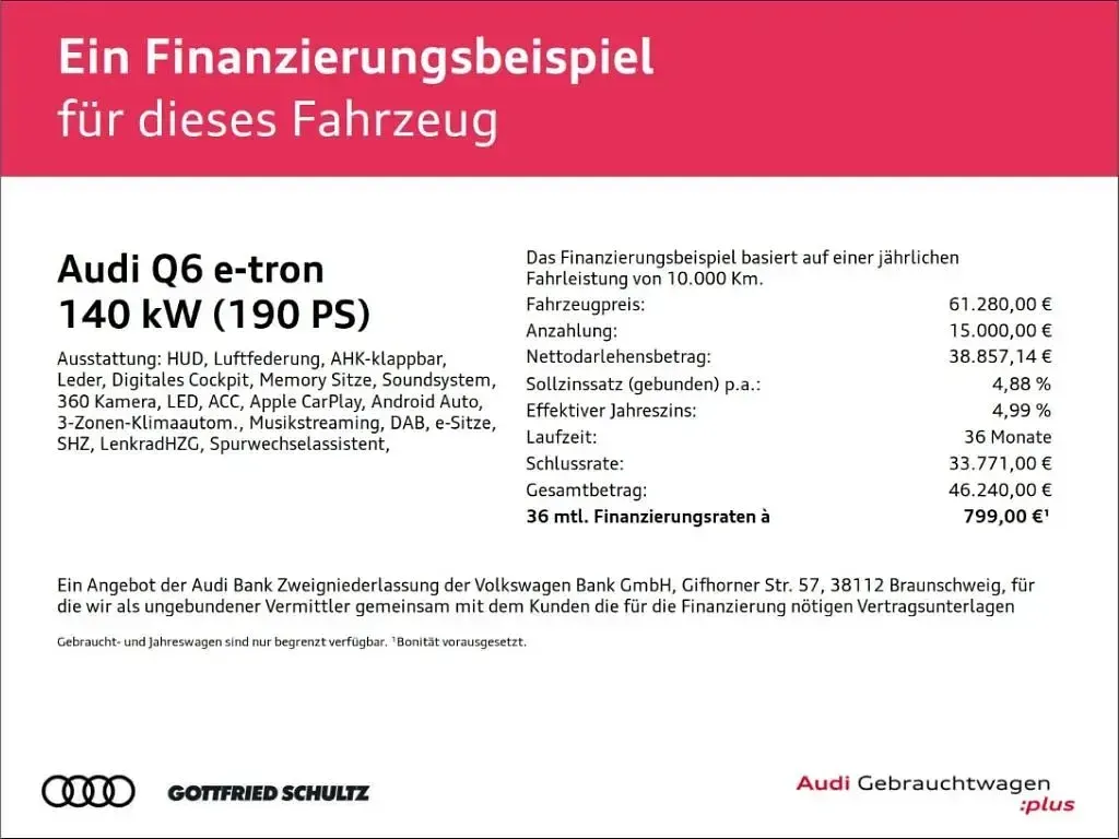 Gebraucht Audi Q6 Sportback e-tron Comfort 284 kW (387 PS) 2025 Grau SUV