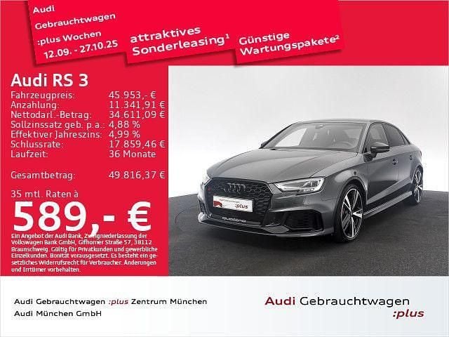 Daytonagrau perleffekt Gebraucht 2020 Audi RS3 Comfort Kleinwagen | 45.953 € (Guter Preis) - Bild 1/2