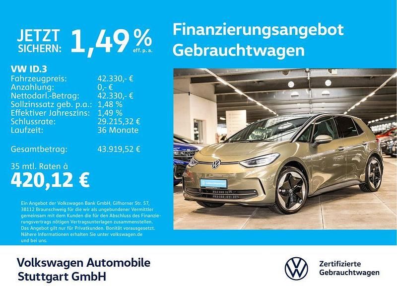 Dark olivine green metallic/sc Gebraucht 2025 VW ID.3 Pro Kleinwagen | 42.330 € - Bild 1/4