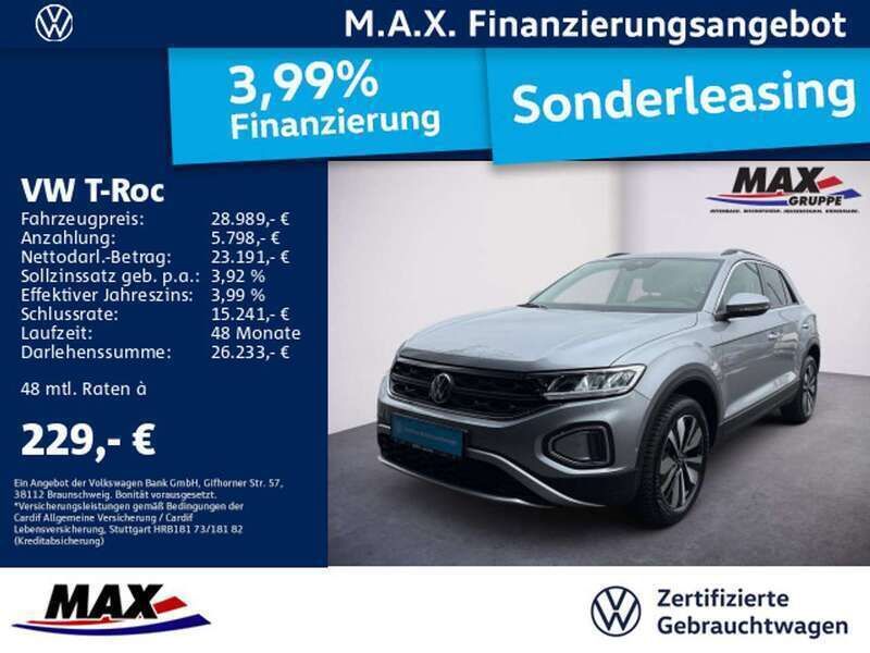Pyritsilber metallic (metallic) Gebraucht 2024 VW T-Roc Move SUV | 28.989 € (Guter Preis) - Bild 1/3