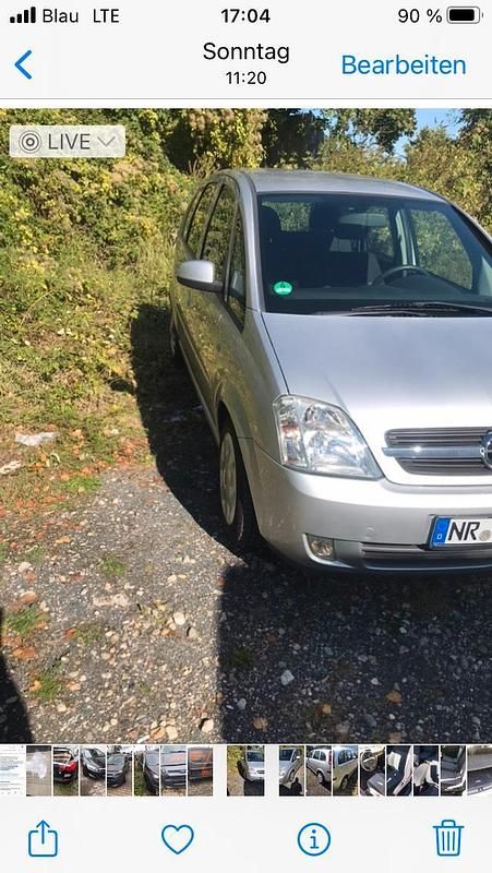 Silber Gebraucht 2005 Opel Meriva Van / Kleinbus | 2.350 € (Fairer Preis) - Bild 1/4