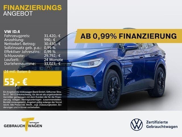 Blau Gebraucht 2023 VW ID.4 Pro Performance SUV | 32.720 € (Fairer Preis) - Bild 1/4