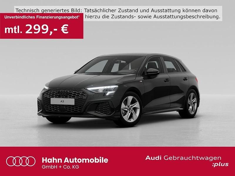 Schwarz Gebraucht 2023 Audi A3 Sportback S-Line Limousine | 29.430 € (Etwas zu teuer) - Bild 1/3
