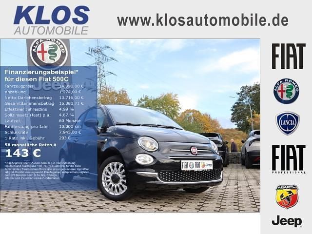 Schwarz Gebraucht 2022 Fiat 500C Dolcevita Cabrio | 14.990 € (Fairer Preis) - Bild 1/4