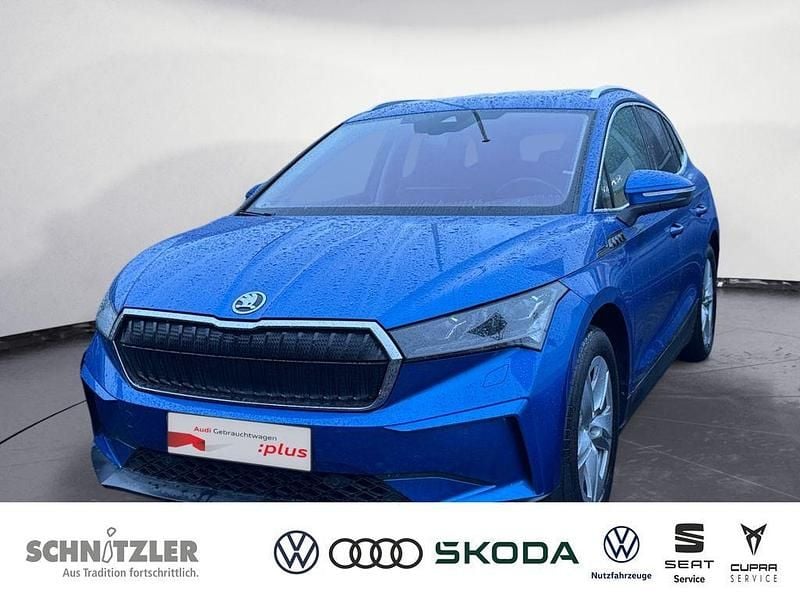 Raceblau metallic Gebraucht 2021 Skoda Enyaq iV SUV | 25.480 € (Superpreis) - Bild 1/4