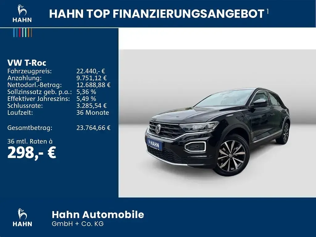 Gebraucht VW T-Roc Style 150 PS (110 kW) 2020 Schwarz SUV