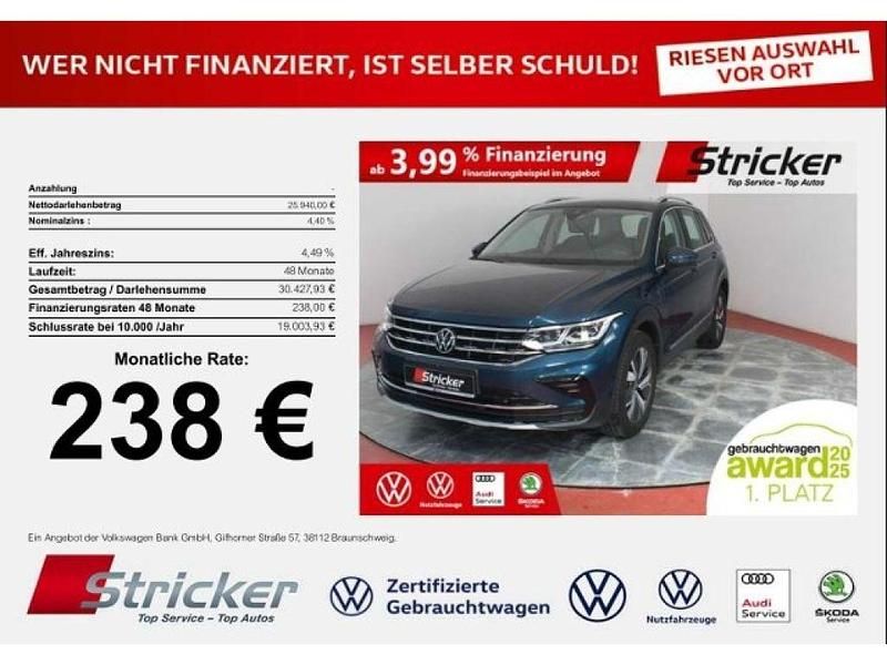 Gebraucht VW Tiguan Elegance 245 PS (180 kW) 2022 Nightshade blue metallic (metallic) SUV