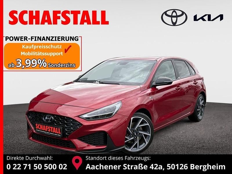 Rot (sunset red / mic) Gebraucht 2021 Hyundai i30 N Line Limousine | 18.979 € (Fairer Preis) - Bild 1/3