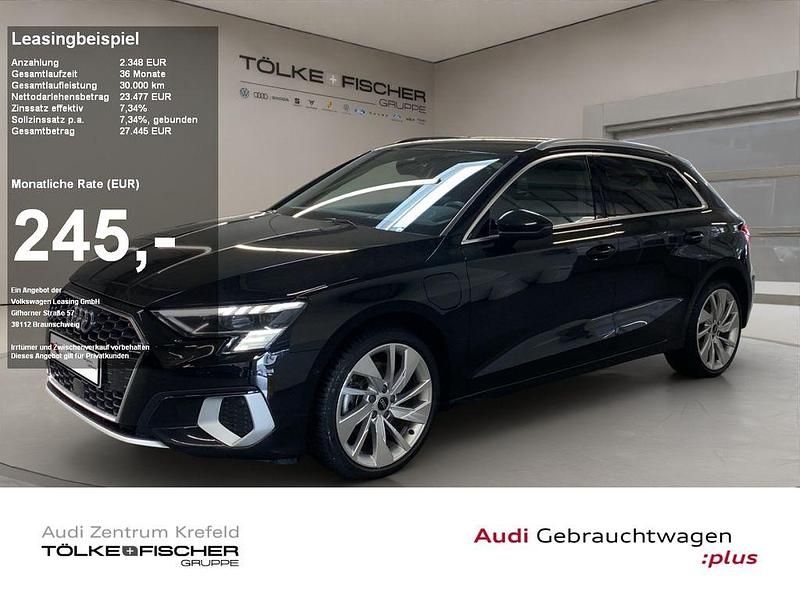 Mythosschwarz metallic Gebraucht 2022 Audi A3 Sportback e-tron Ambiente Limousine | 23.477 € (Guter Preis) - Bild 1/4