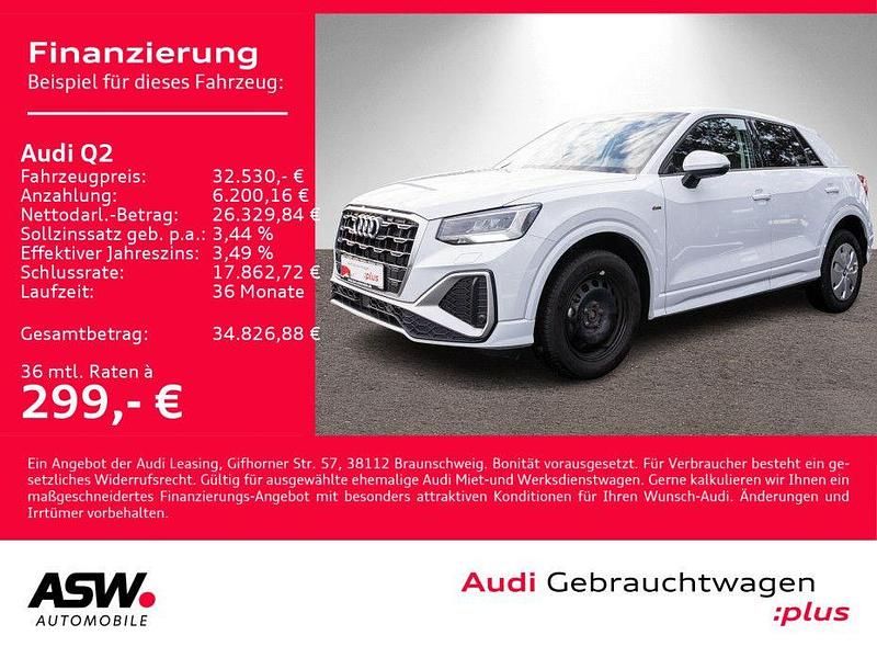 Gletscherweiß metallic Gebraucht 2025 Audi Q2 S-Line SUV | 32.530 € (Fairer Preis) - Bild 1/4